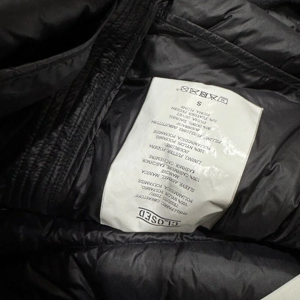 Women’s CLOSED Italian Designer Jacket Black Small S‎ Feather Blend